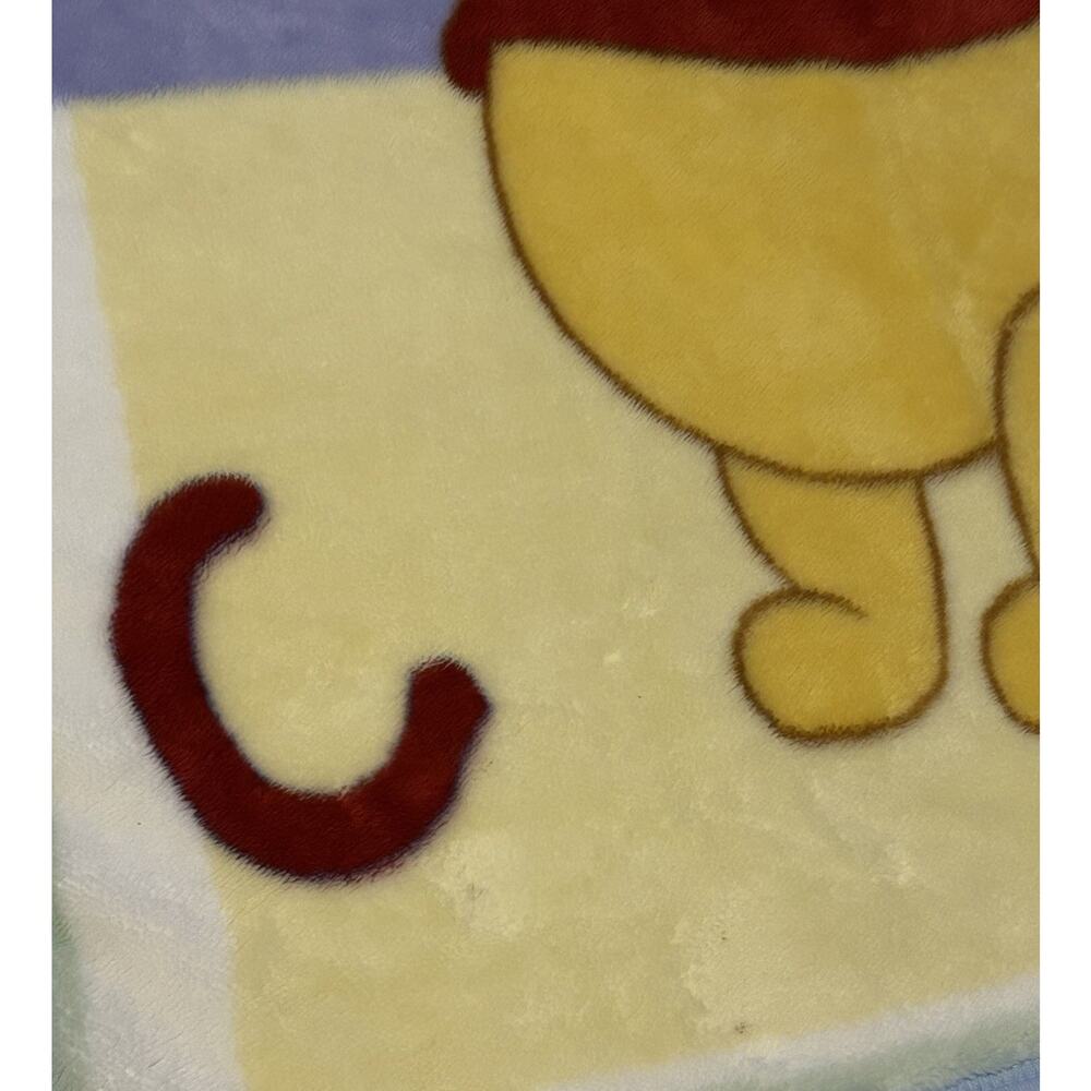 Winnie the POOH Alphabet ABCD Plush Mink Baby Blanket - Picture 2 of 6
